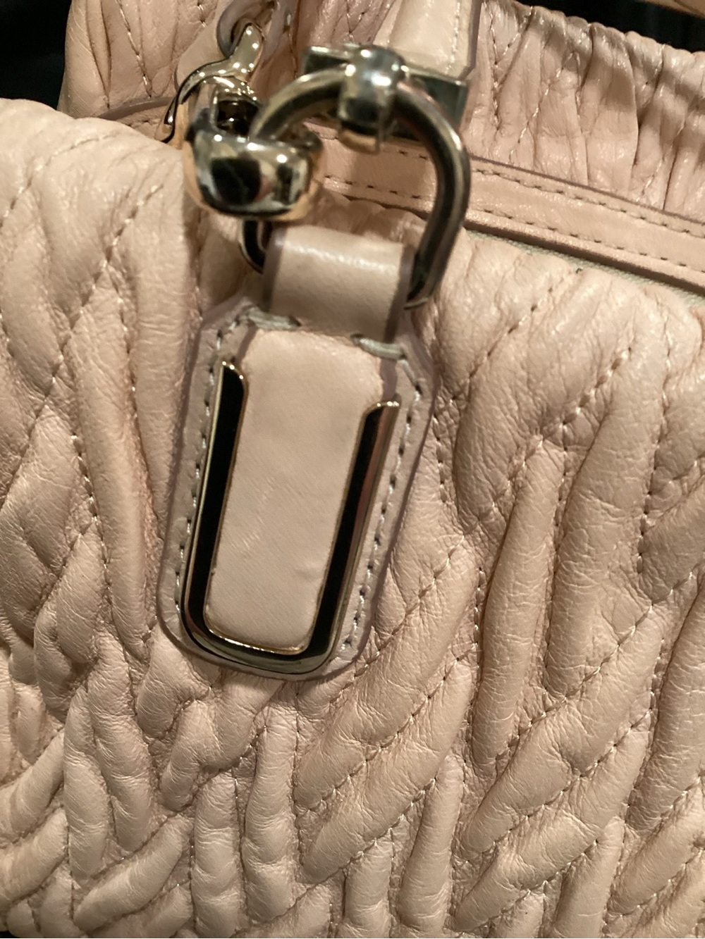 Coach Quilted Leather Satchel in Light Blush/Peach #M1420 - Picture 4 of 14
